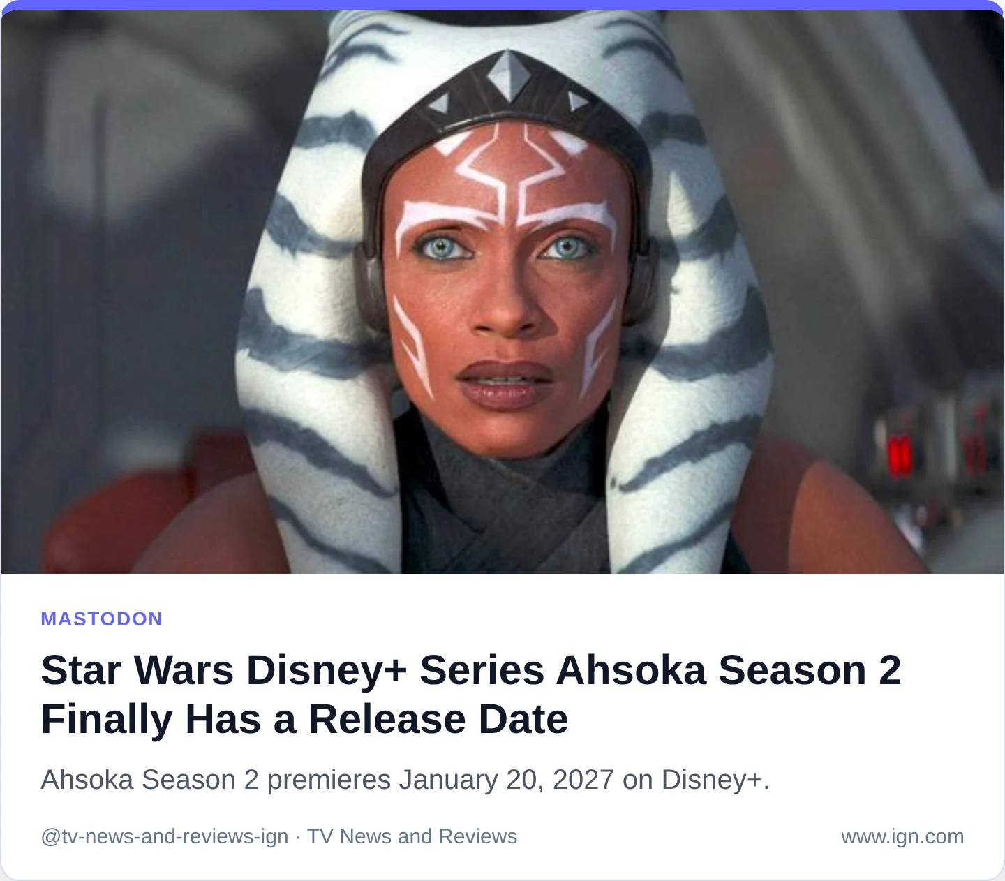 Star Wars Disney+ Series Ahsoka Season 2 Finally Has a Release Date