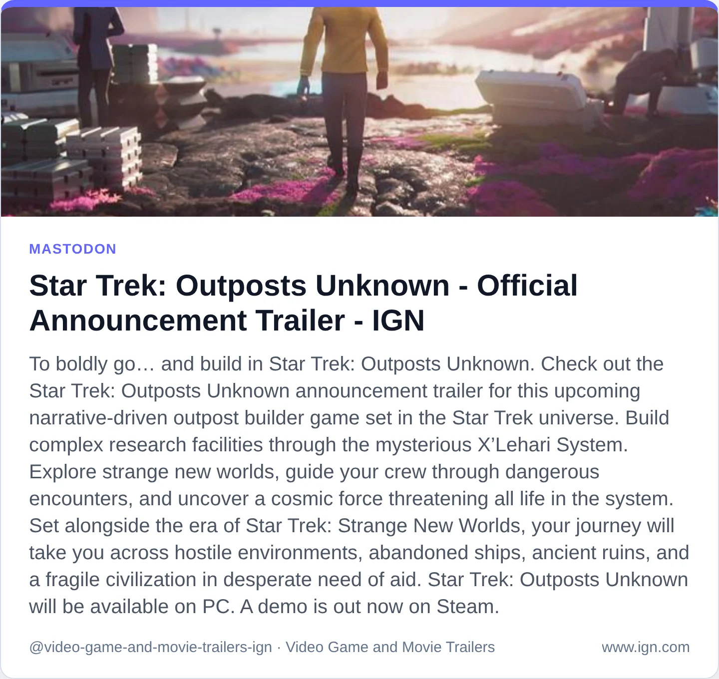Star Trek: Outposts Unknown - Official Announcement Trailer - IGN