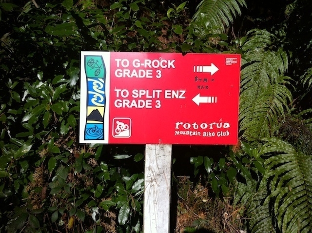 Trail sign, Rotorua Mountain Bike Park
