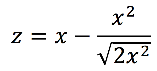Algebraic representation of z