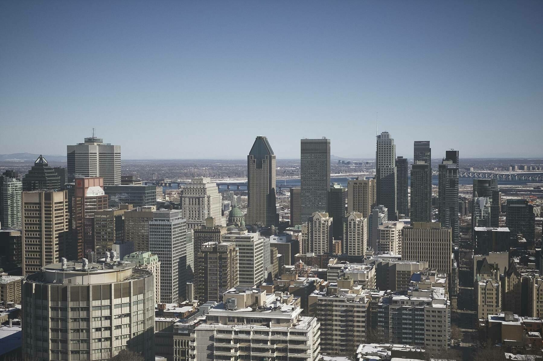 Photo de Montréal prise du Mont-Royal.