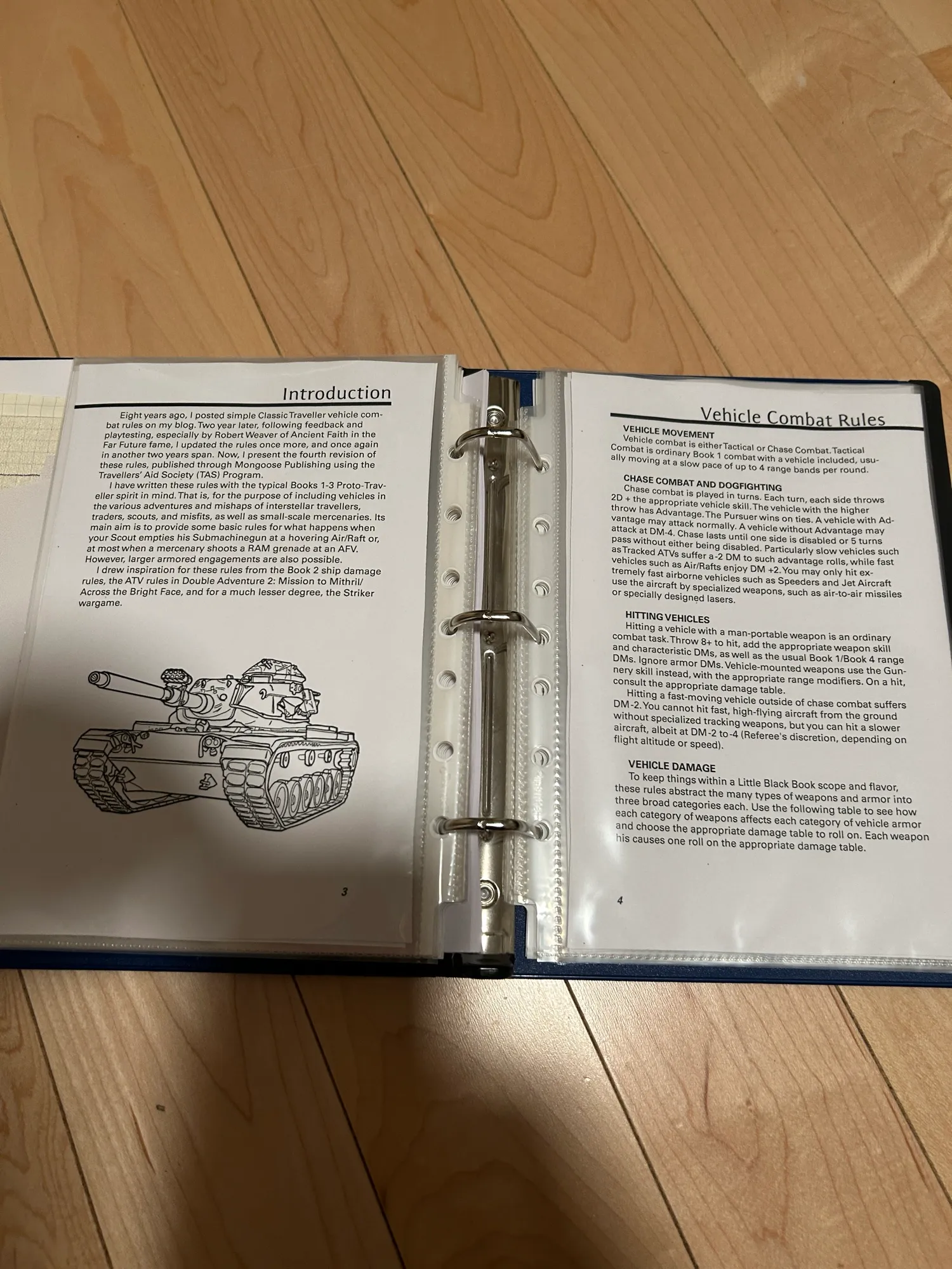 Traveller ringbinder pages