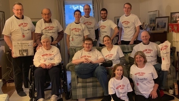 The family in our new shirts