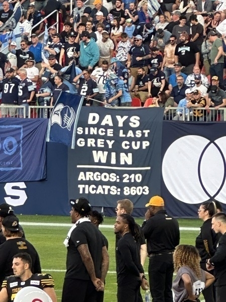 Days Since Last Grey Cup sign