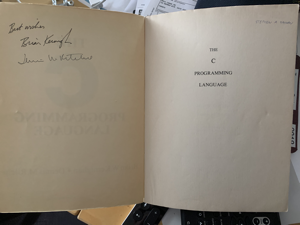 Autographed copy of The C Programming Language