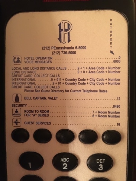 hotel phone card