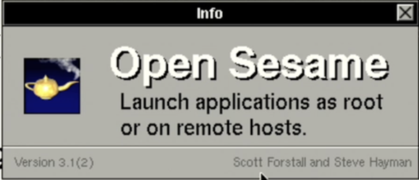 Open Sesame's Info panel