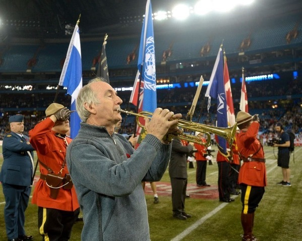 Vern plays the Last Post