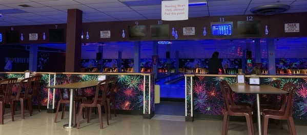 Hopedale Bowl, black light