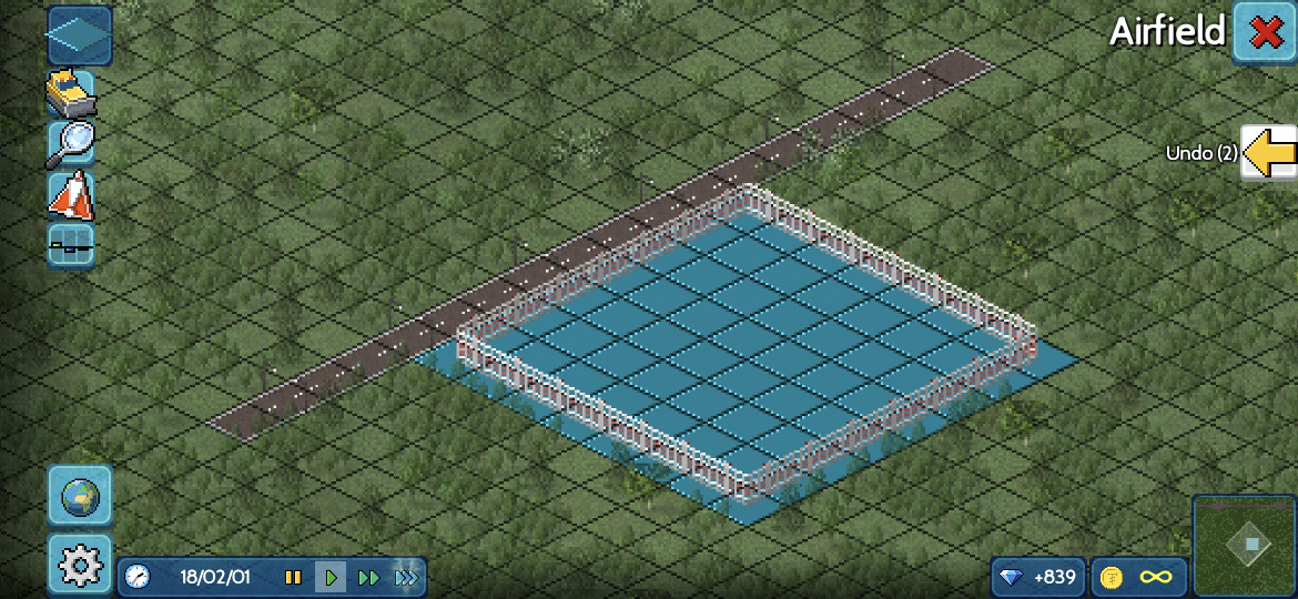 TheoTown airfield area.