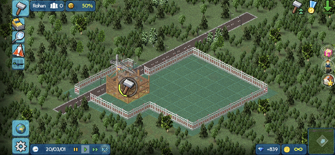 Airport Tower under construction in TheoTown.