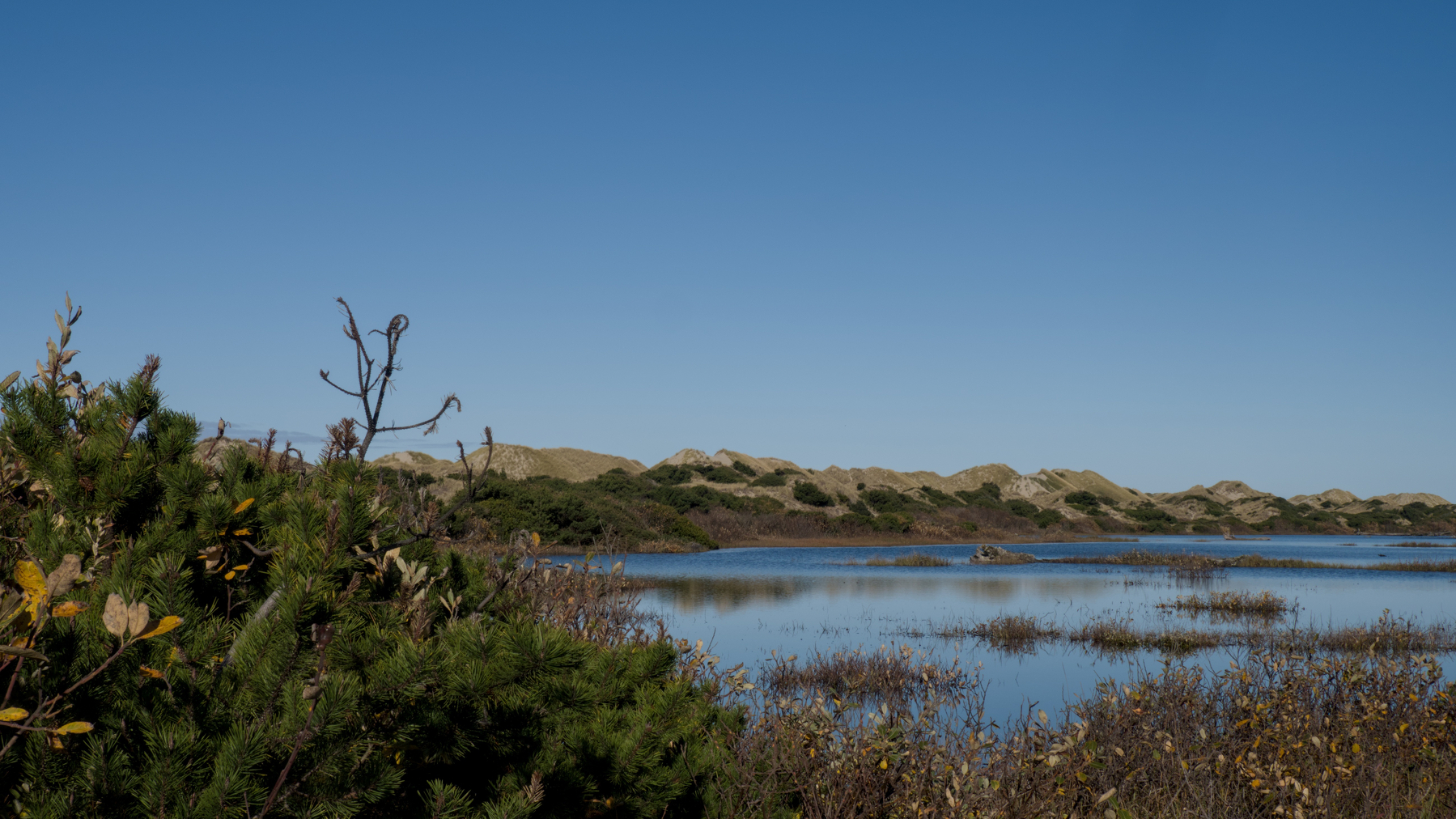 lake, sky, dunes