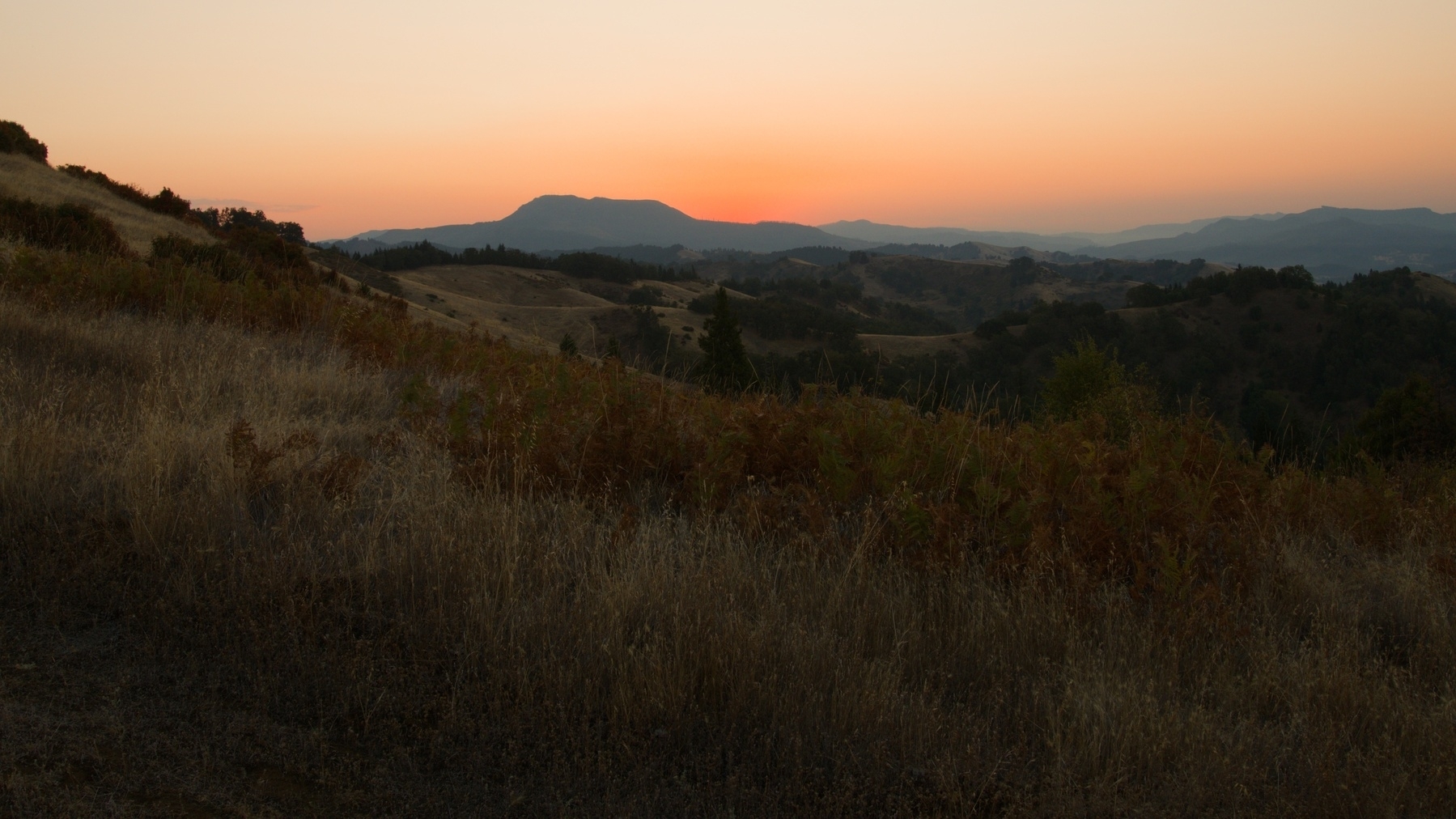 sunrise over a mountain