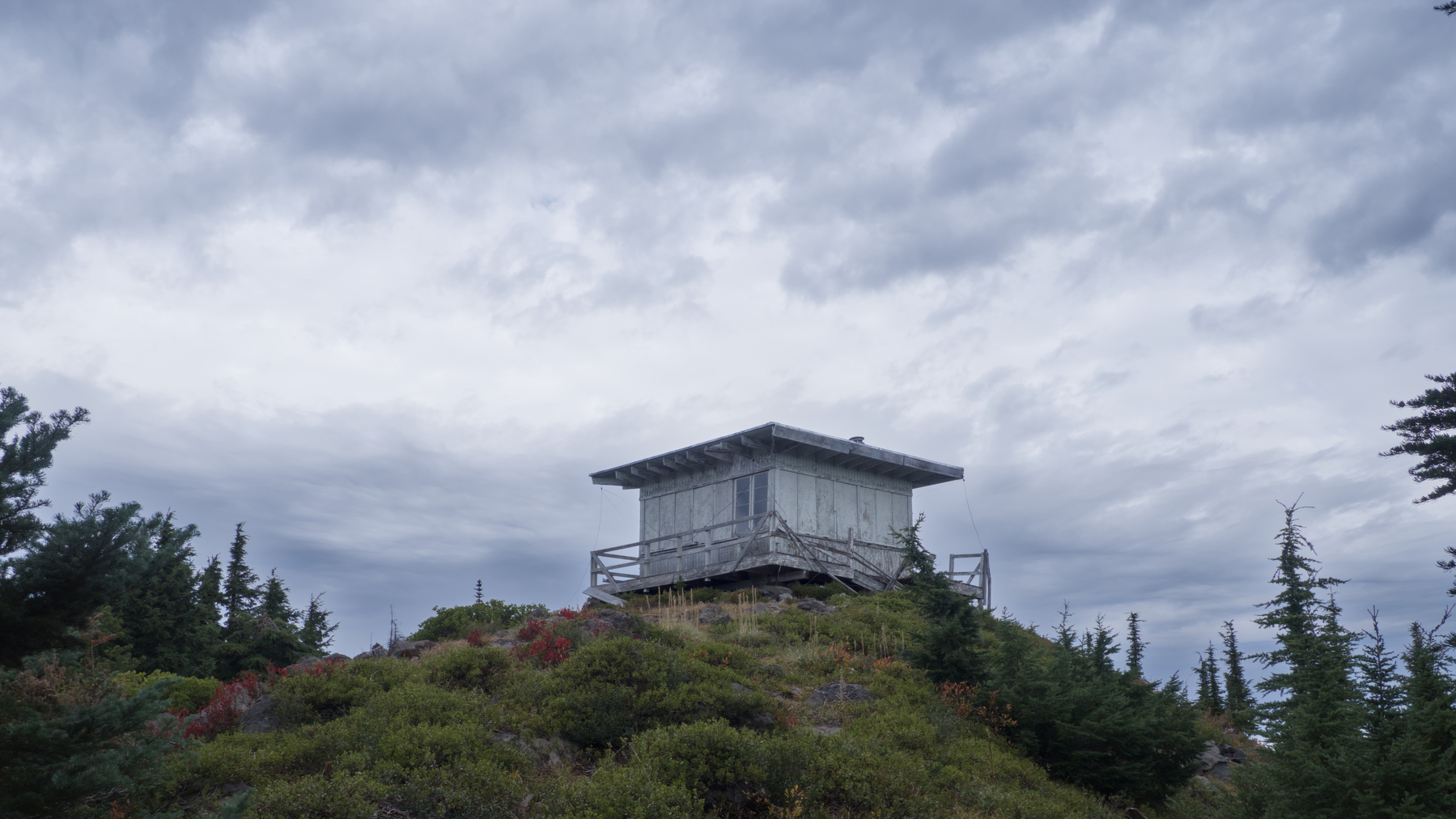 weathered cabin in poor shape