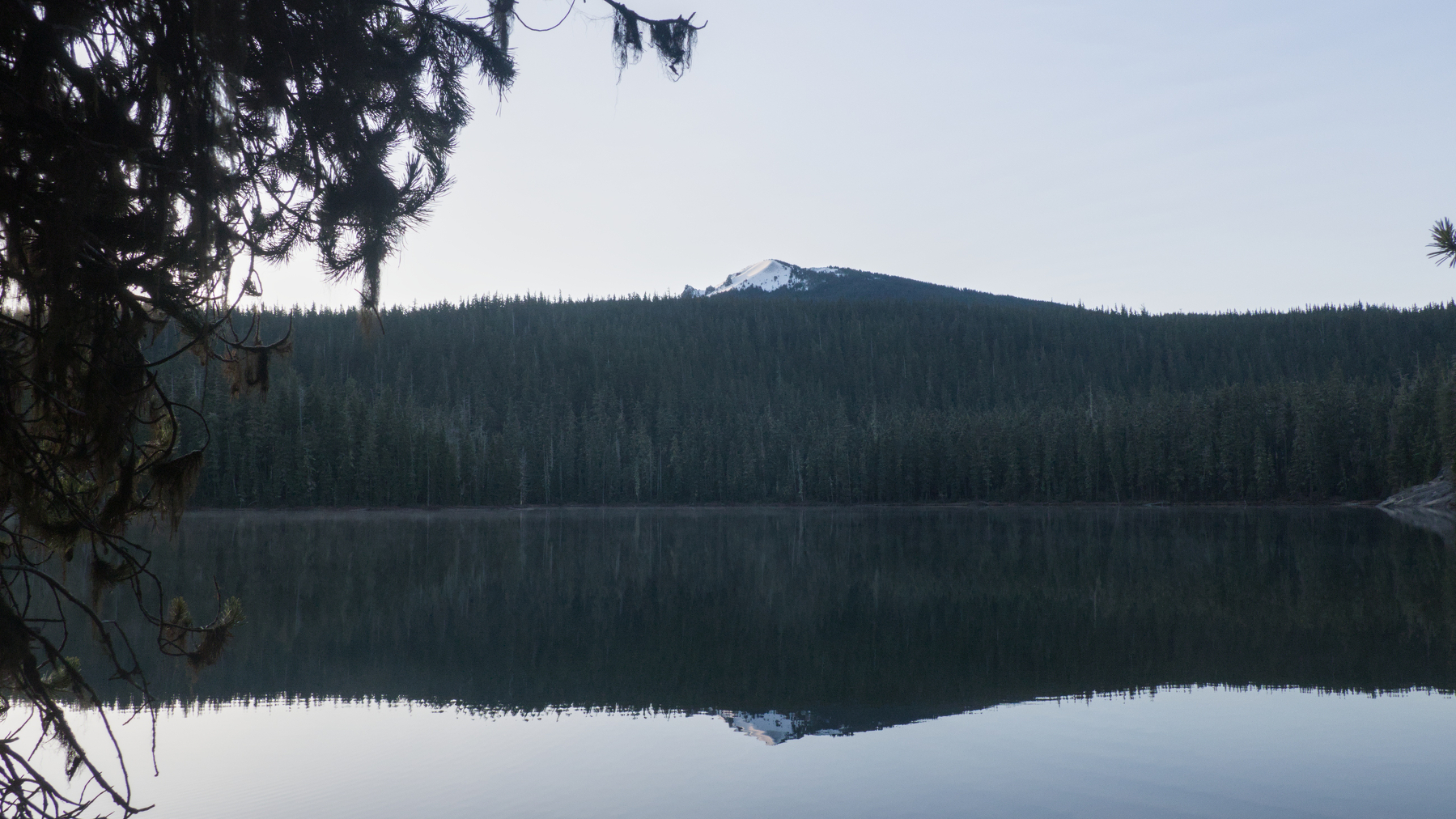 mountain reflected in a lake