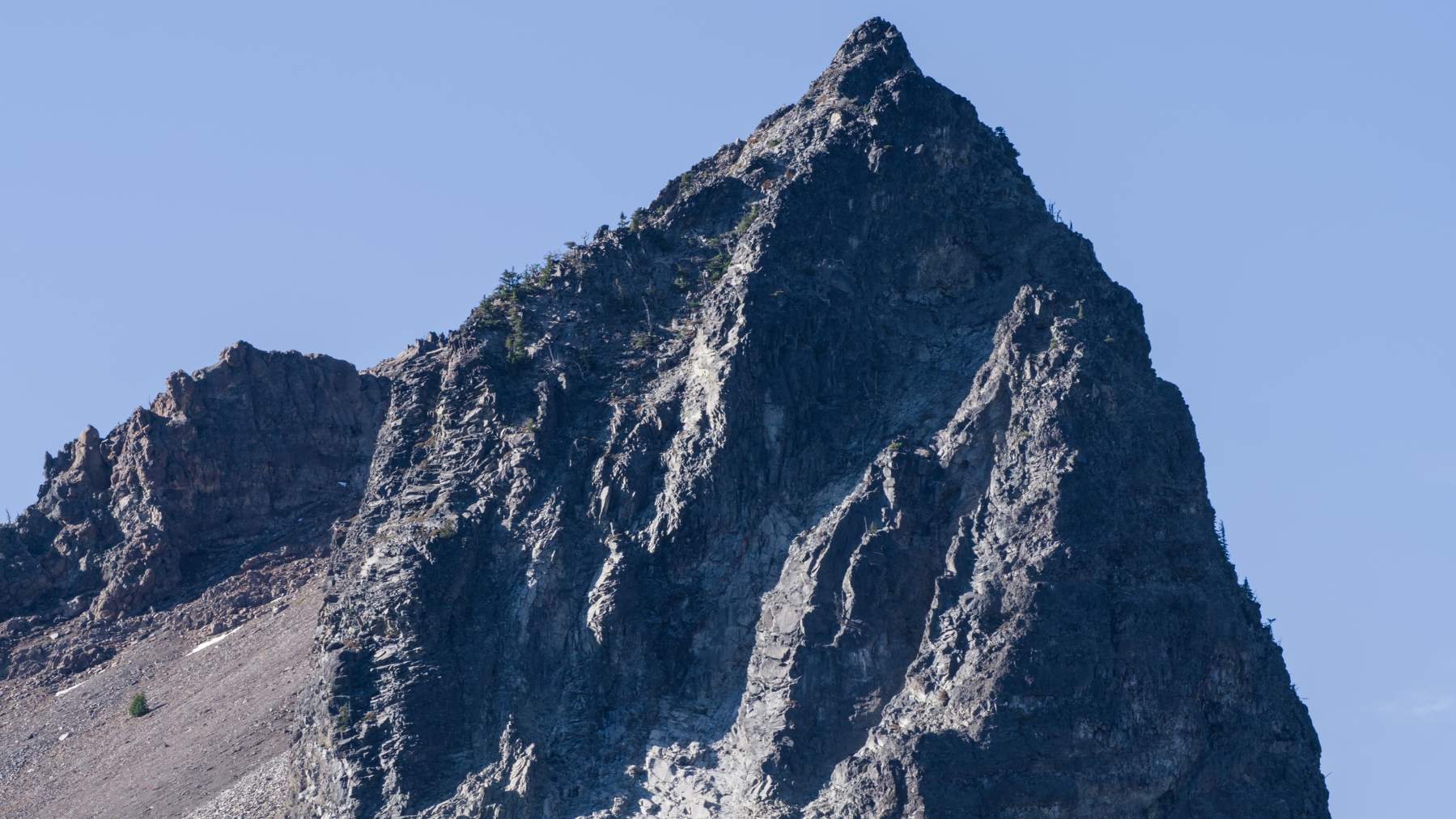 mountain peak against the sky