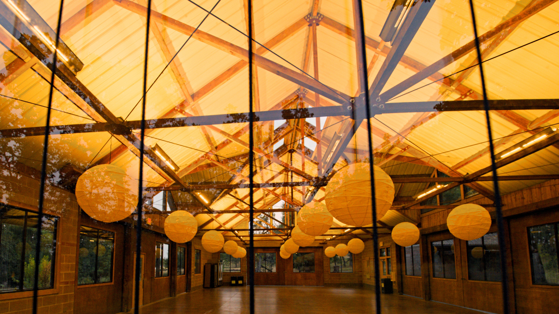 lanterns and skylights inside a building