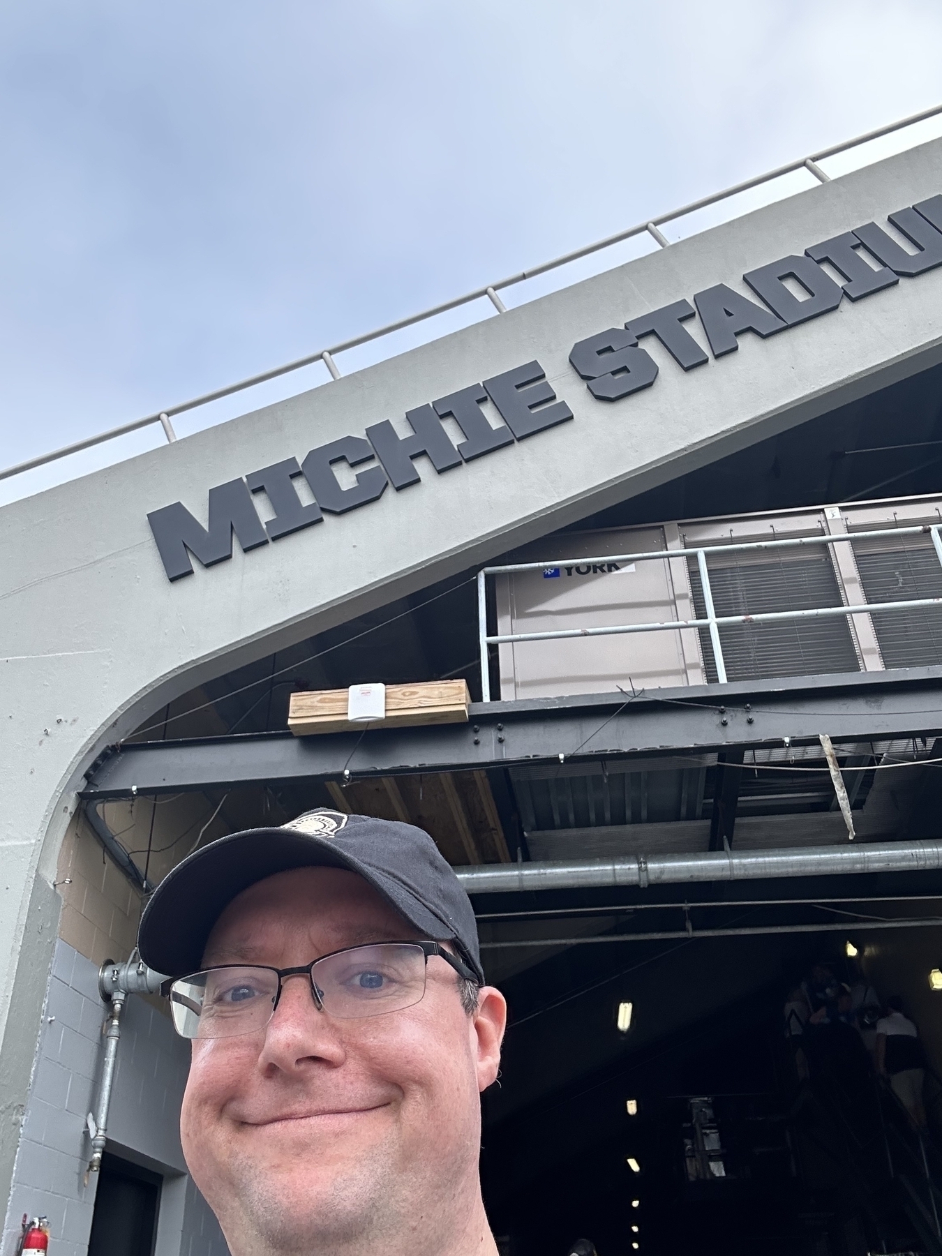 Selfie of the author at Army’s Michie Stadium in West Point, NY