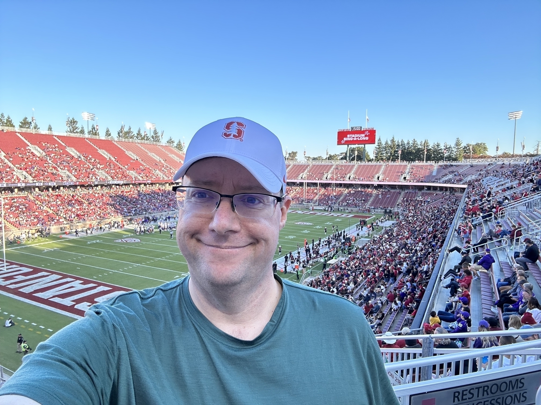 Selfie of the author at Stanford Stadium