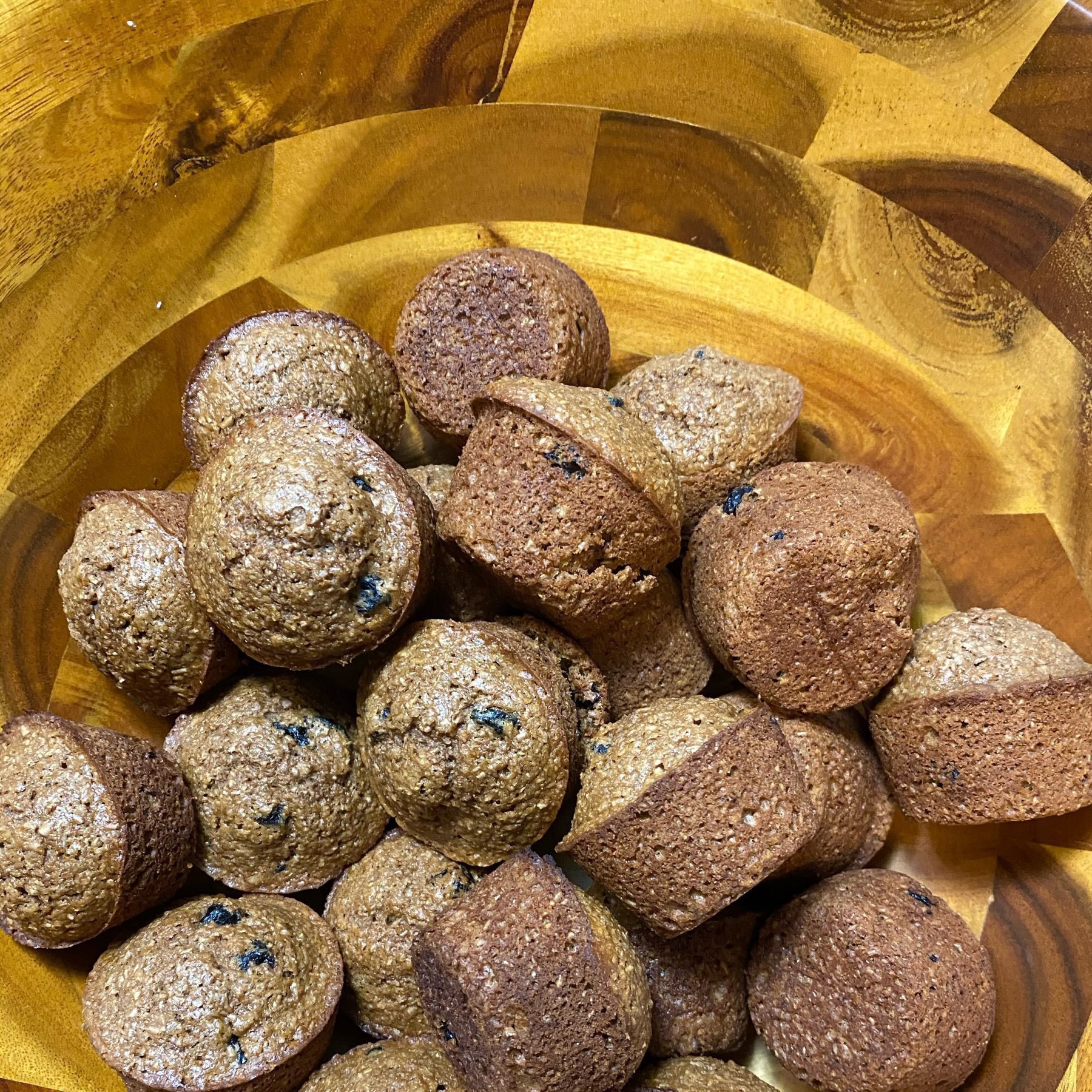 Blueberry bran mini-muffins