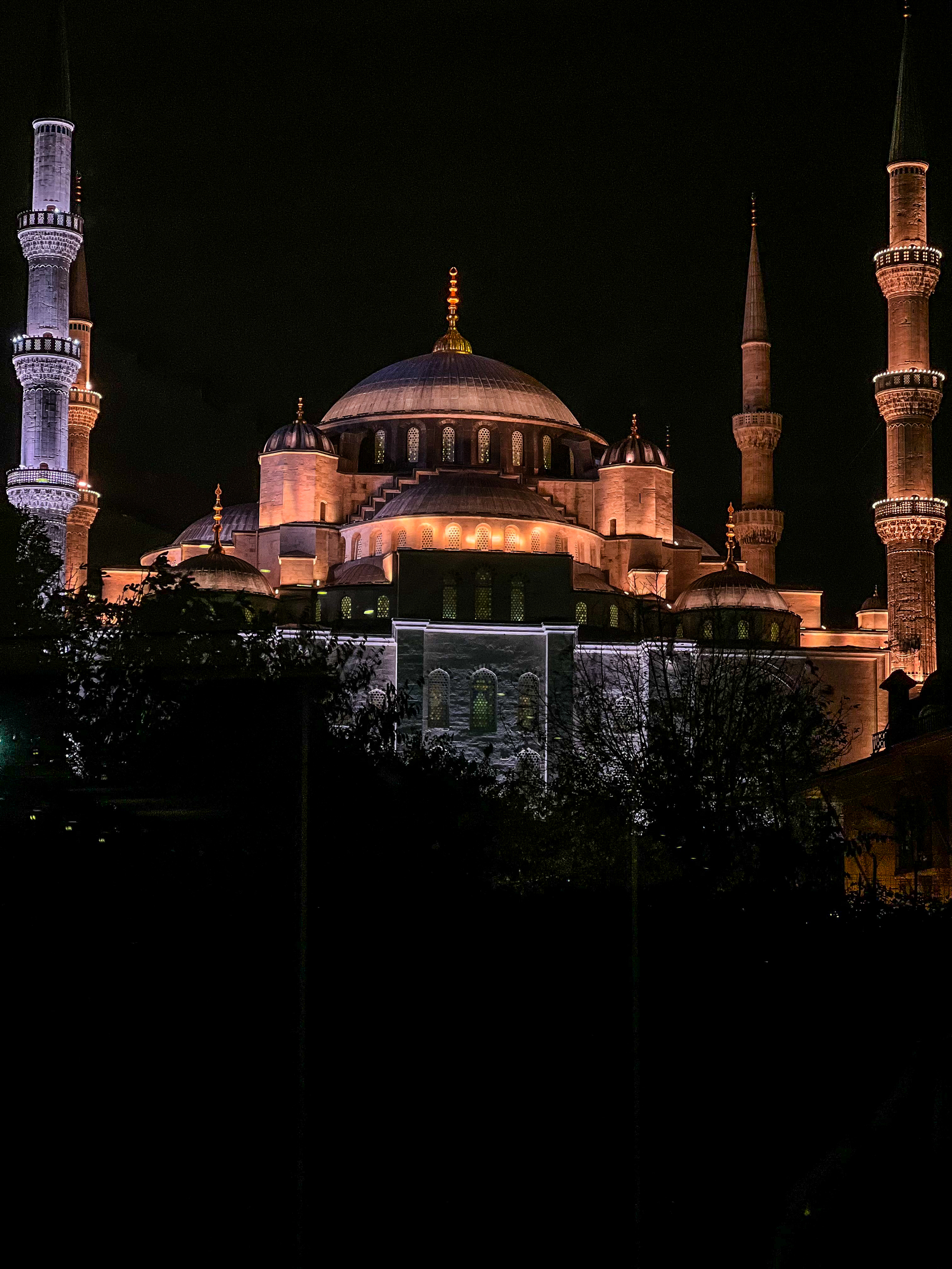 The Blue Mosque in the evening. 