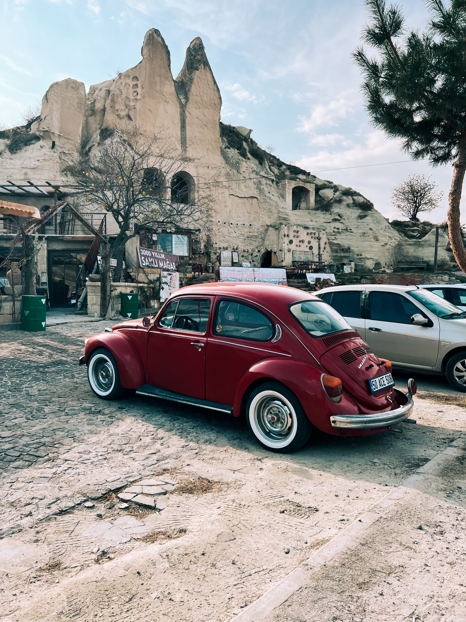 parked beetle.