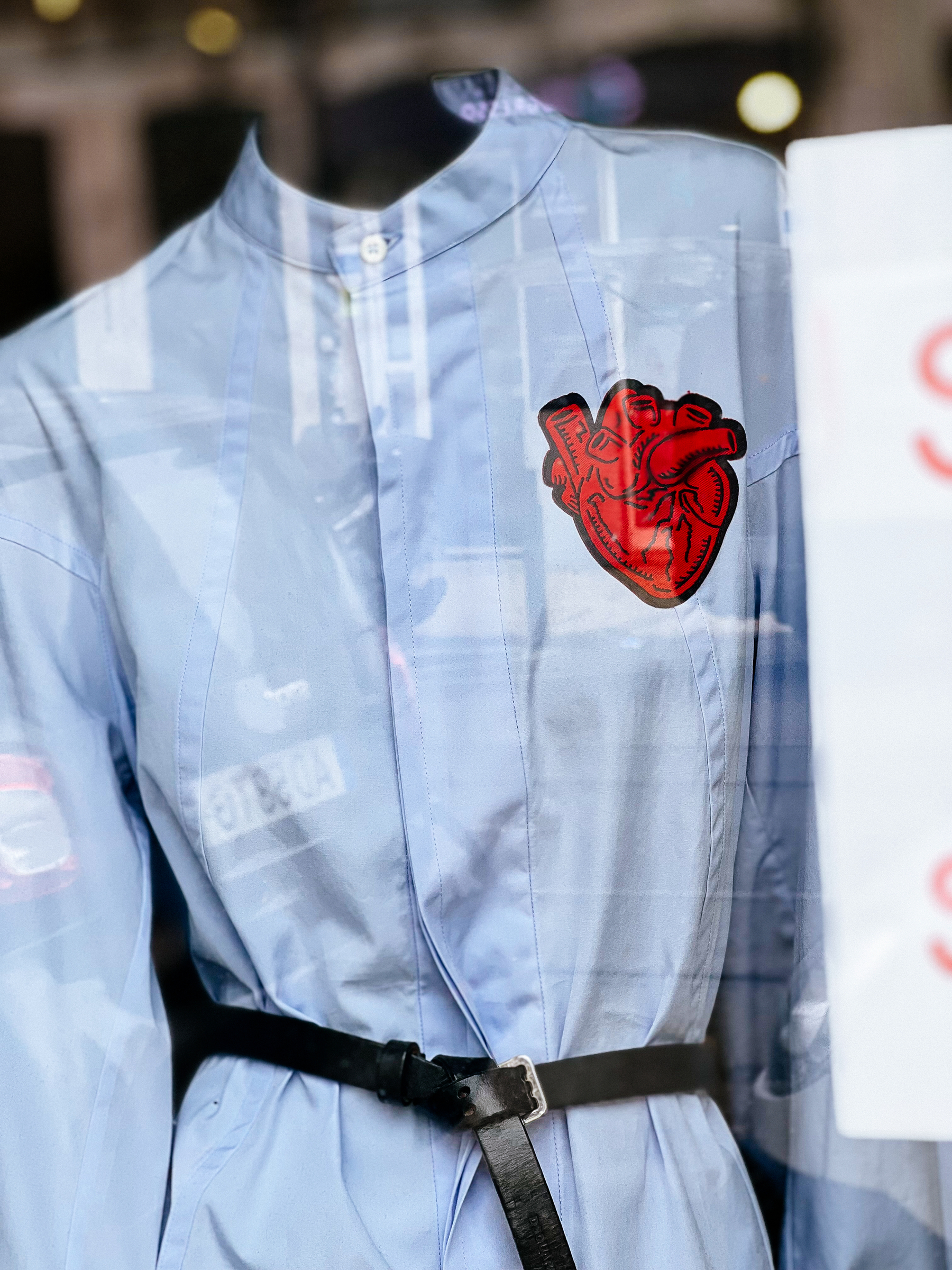 A shirt with a heart.