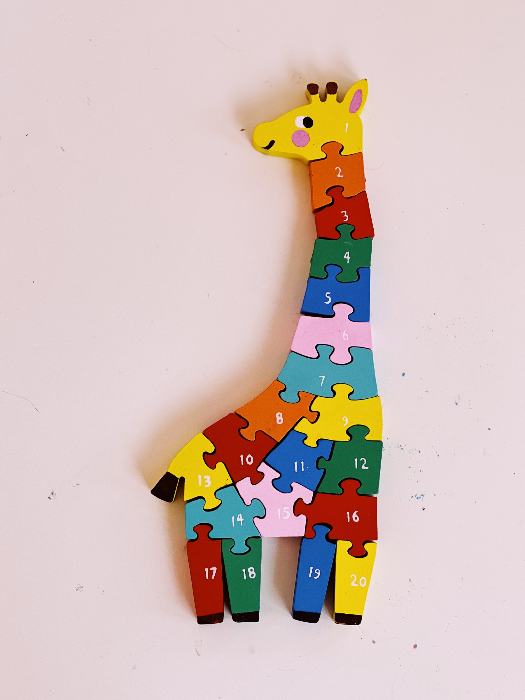 A puzzle giraffe. 
