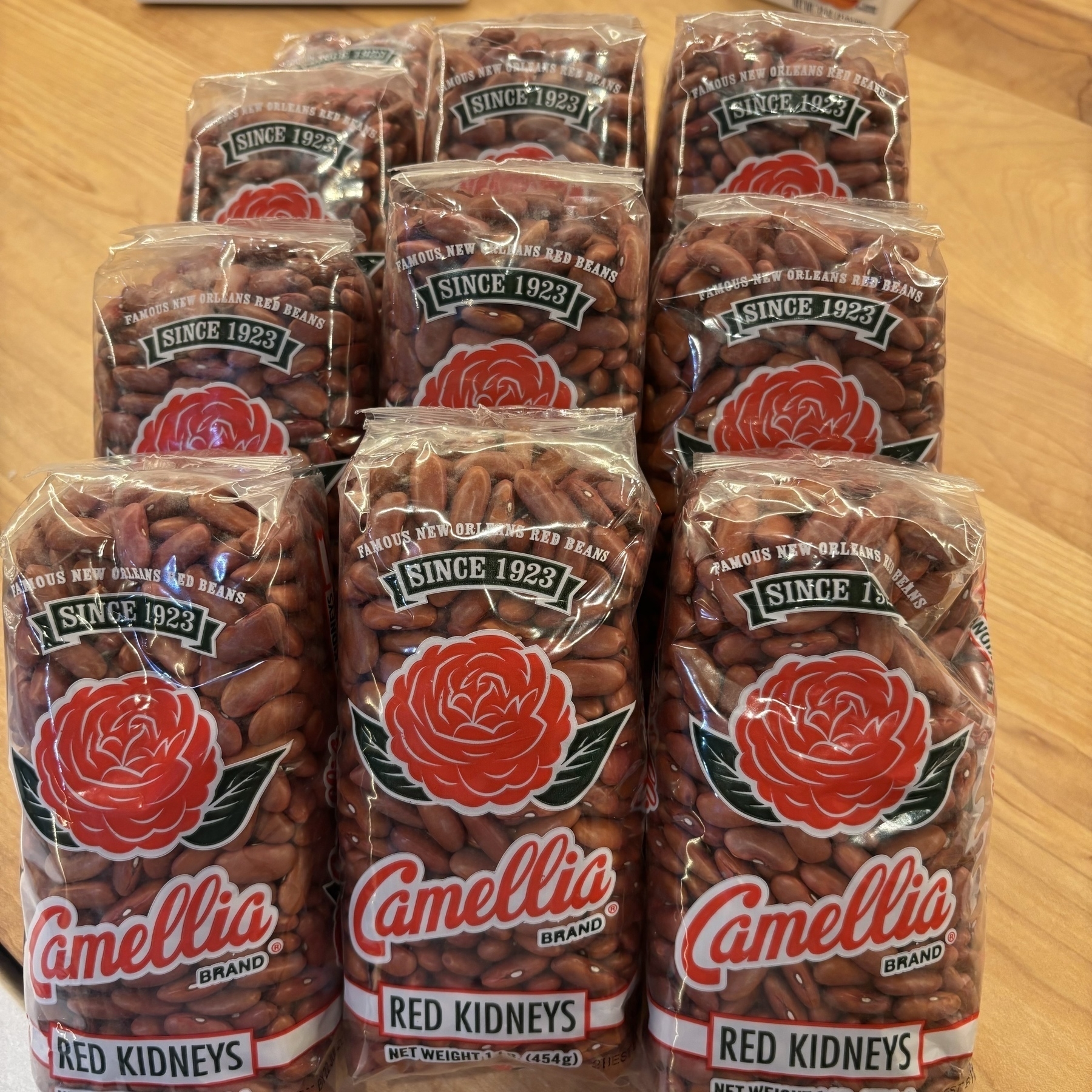 12 1-pound packages of Camellia Brand®️ Red Kidney Beans