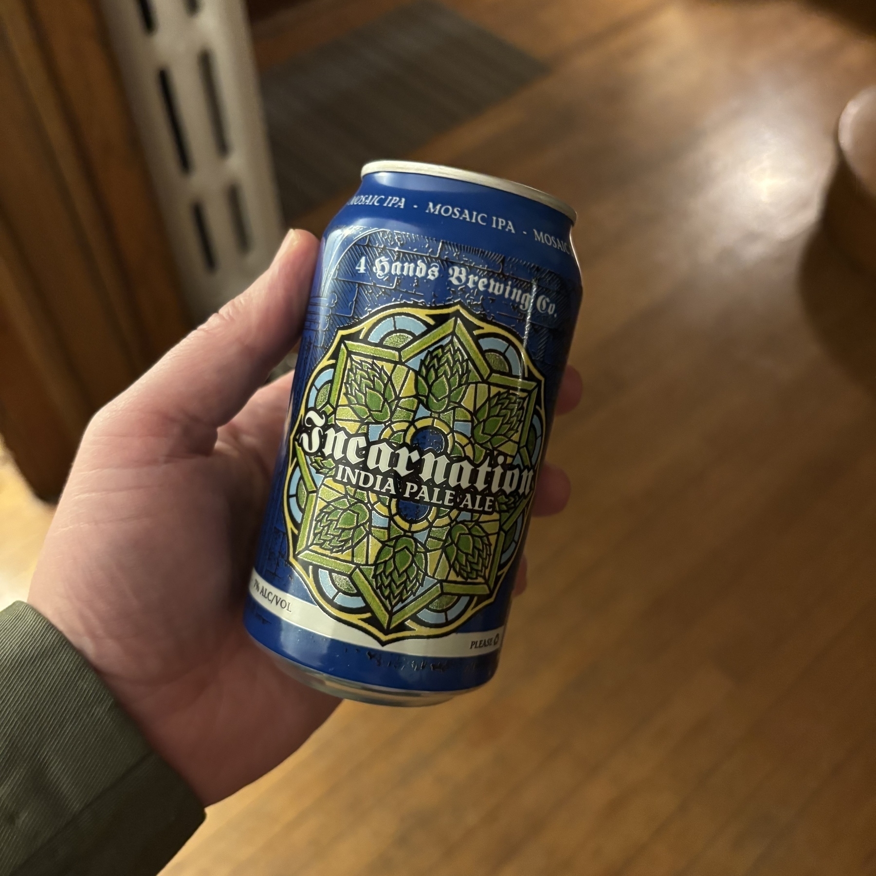 A blue can of beer called: Incarnation India Pale Ale