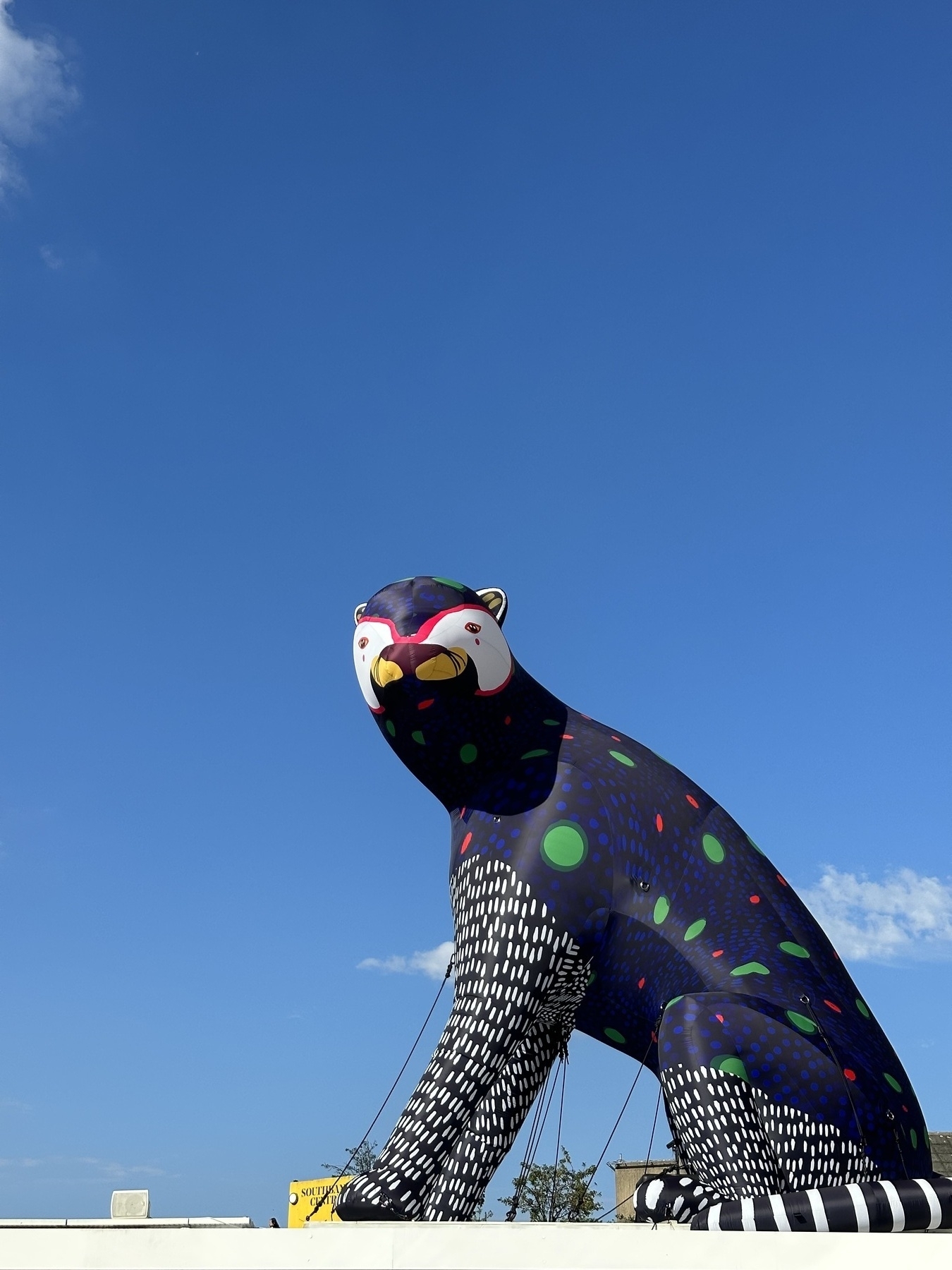 An inflatable Alebrije (fantastical creature) outside the Southbank Centre in London. By the artist Fefe Talavera.