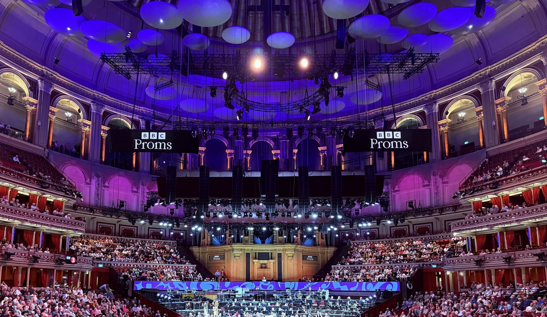 A view of the stage of the Royal Albert Hall during Proms.