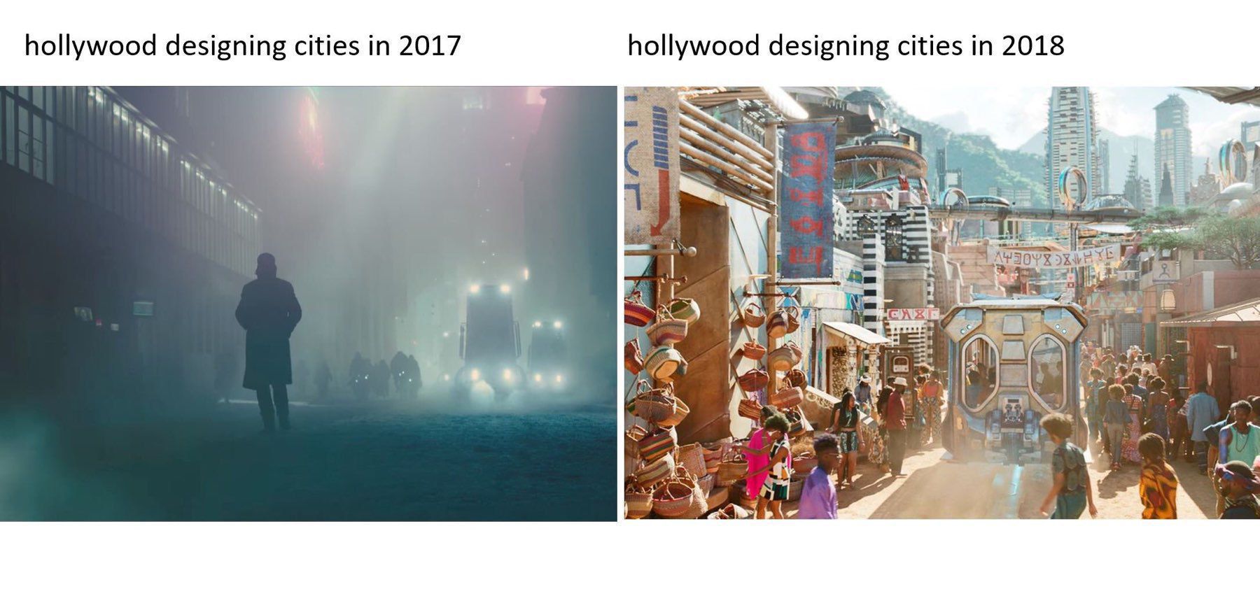 IMAGE FROM TWITTER: how Hollywood designed cities in 2017 and 2018