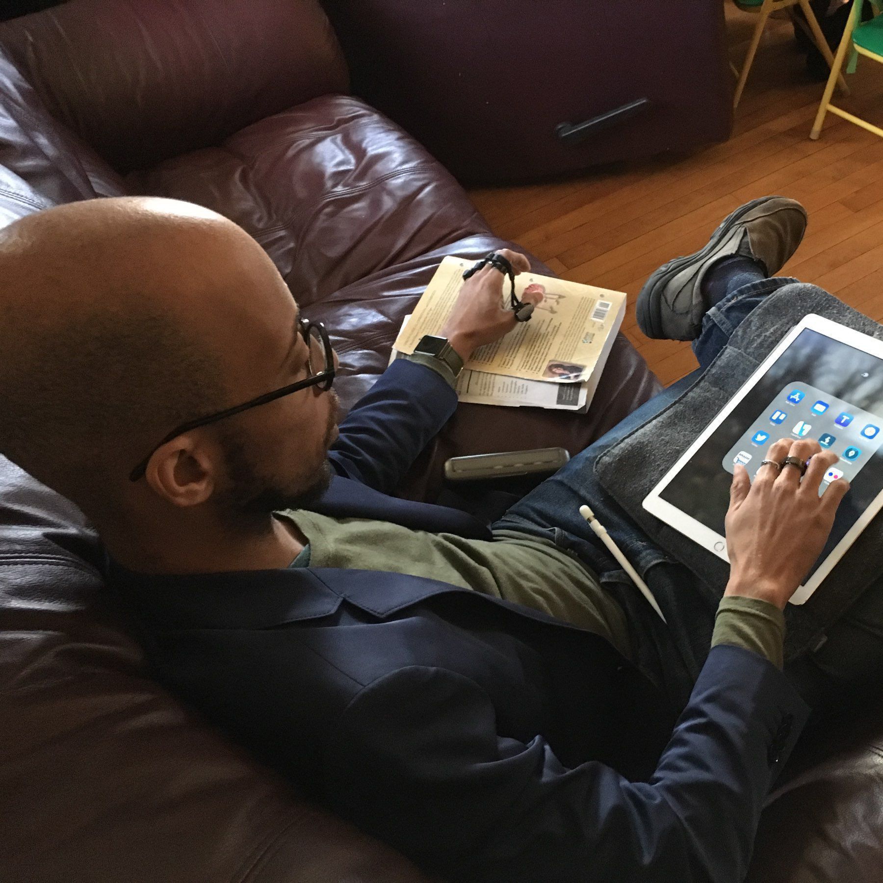 Antoine using Tap keyboard and iPad Pro