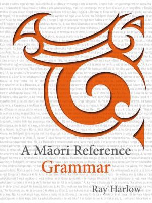 An intricate orange and white Maori design is prominently displayed above the title A Maori Reference Grammar and the author's name, Ray Harlow.