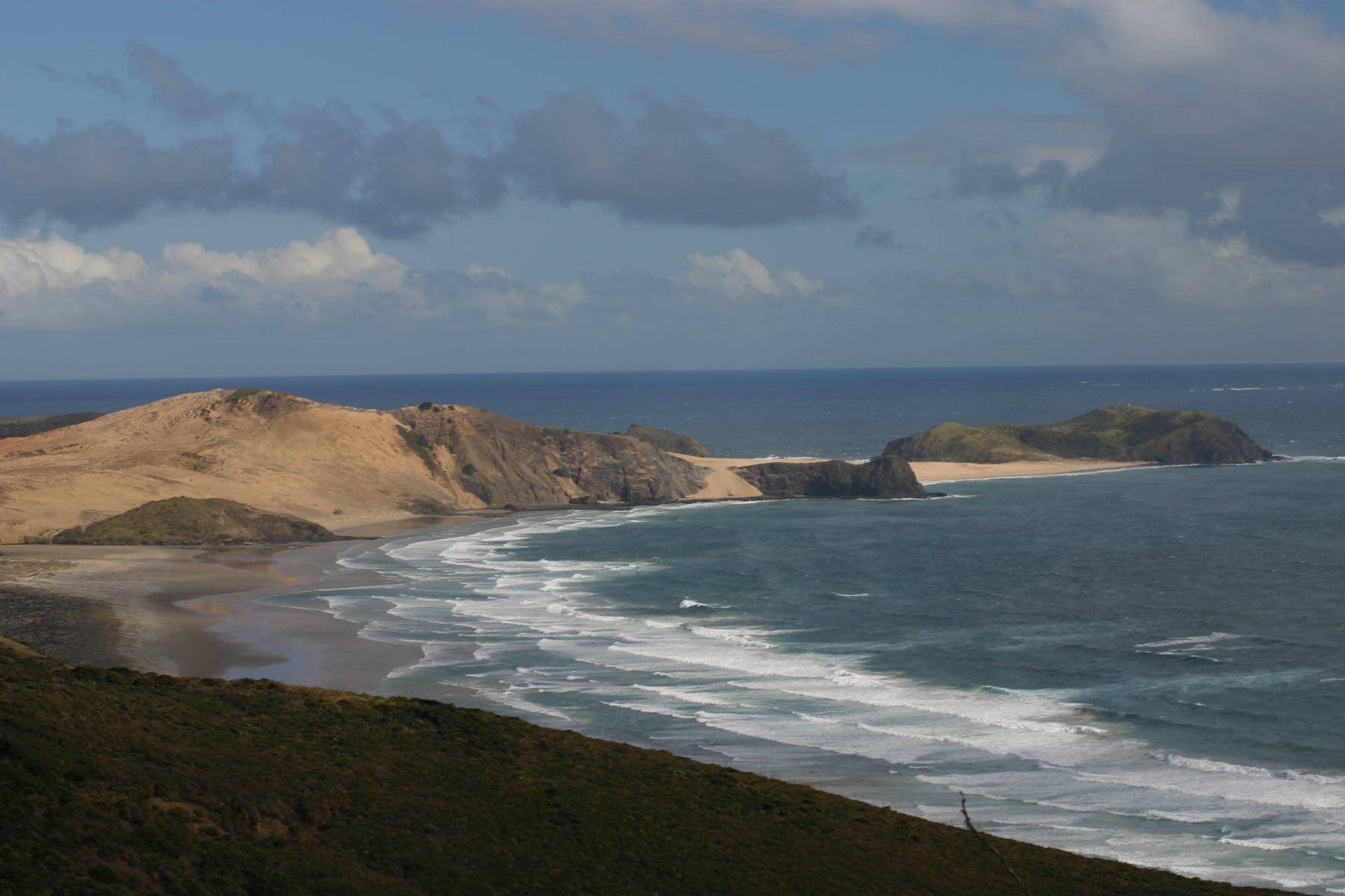 At Te Rerenga Wairua - sea and land. 