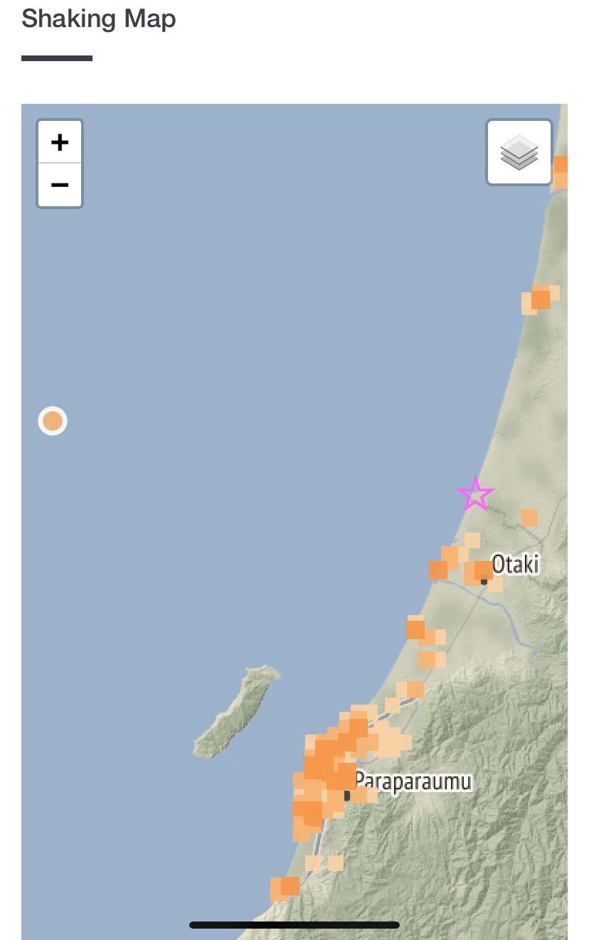 Map showing the earthquake was centred not far away. 