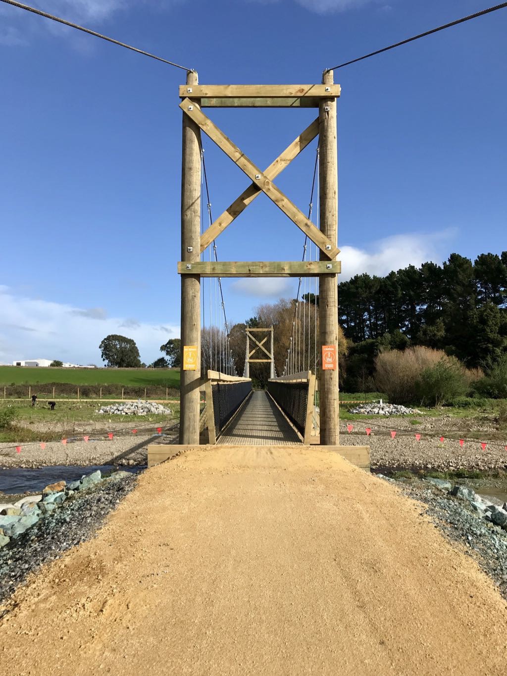 Small bridge, quite bouncy. 