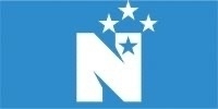 National party logo featuring blue. 