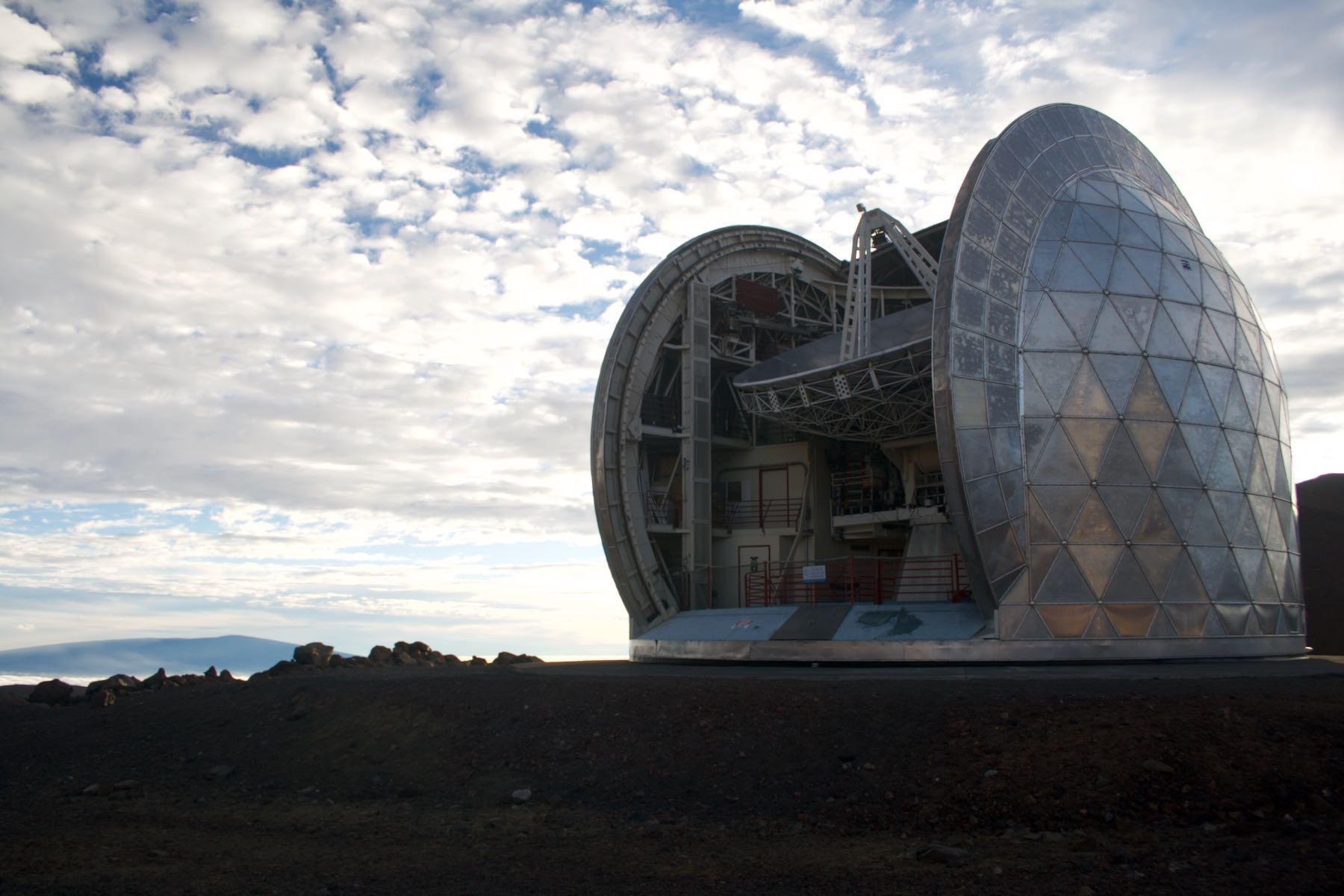 Close up of one observatory on Mauna Kea.