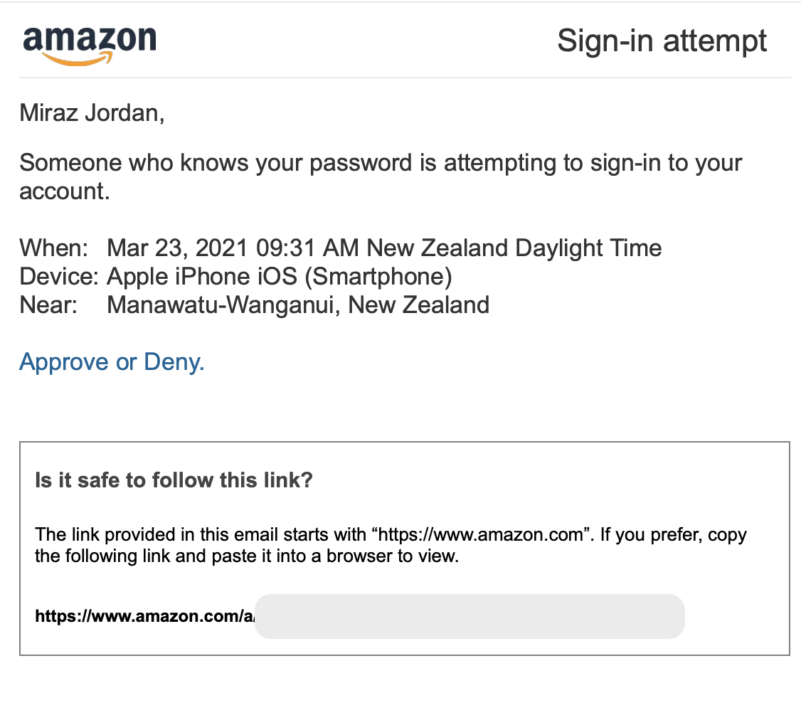 Amazon require verification. 