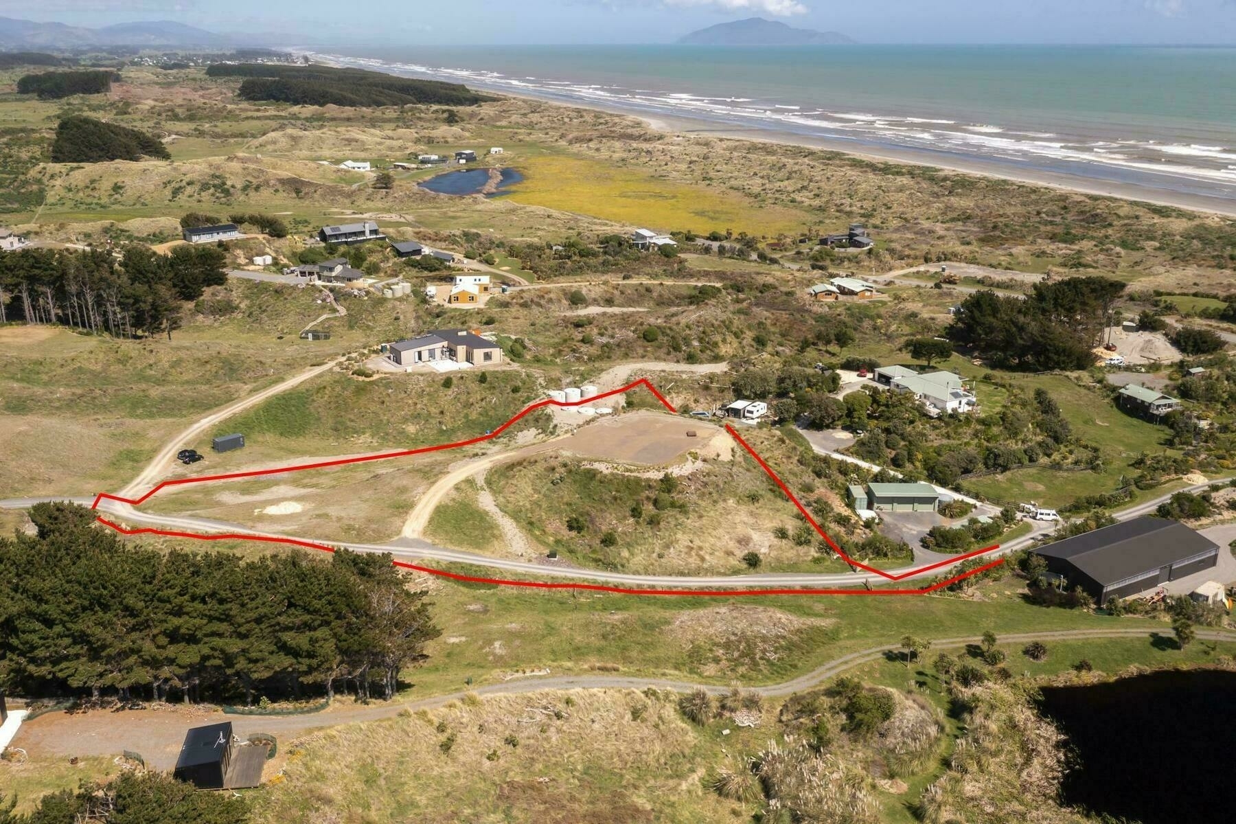 Aerial view of property location. 