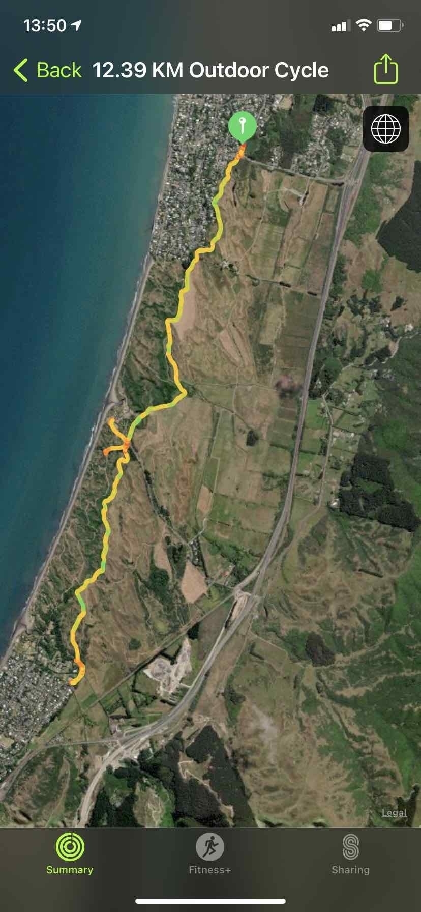Map of my ride. 