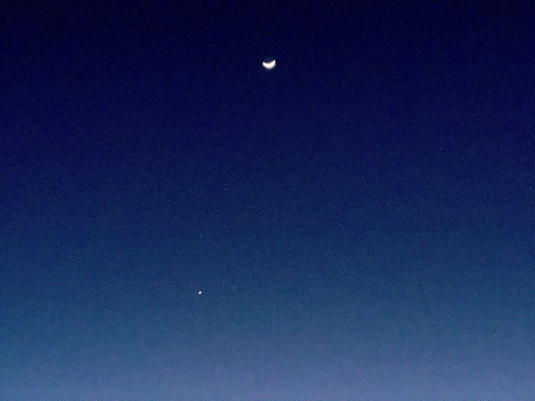 Crescent Moon and Venus. 
