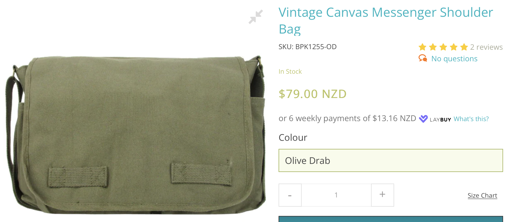 Vintage Canvas Messenger Shoulder Bag product photo. 
