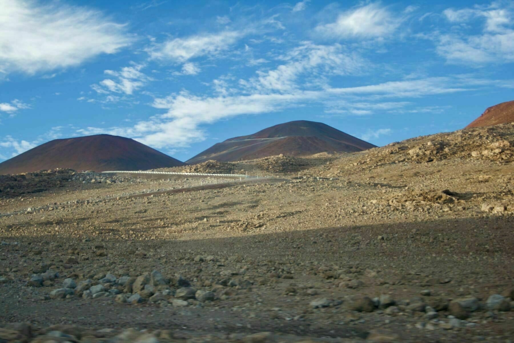 Mauna Kea visit  — barren land along the road to the top. 
