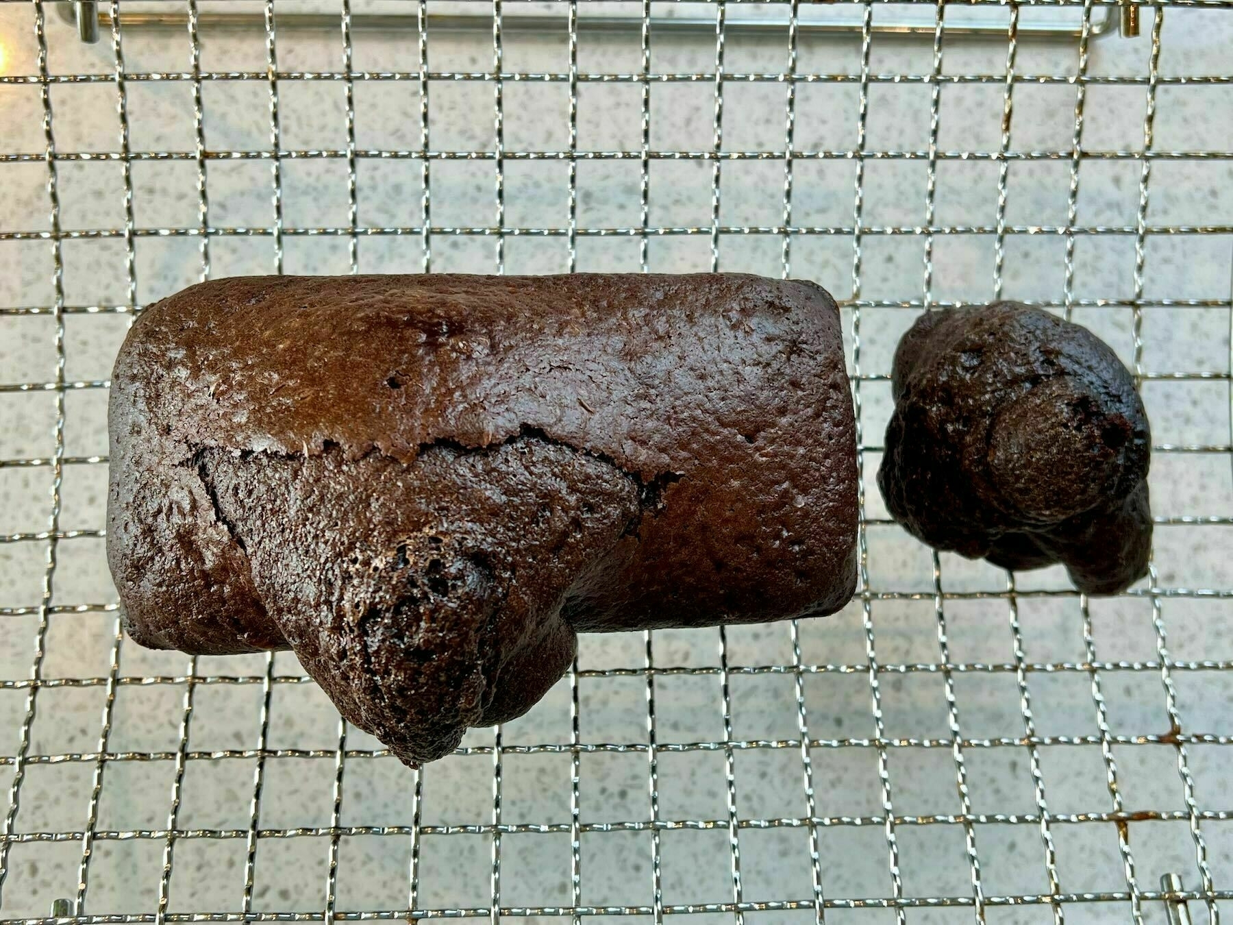 Chocolate Mini Loaf Cake which erupted filling from the middle of the loaf.  