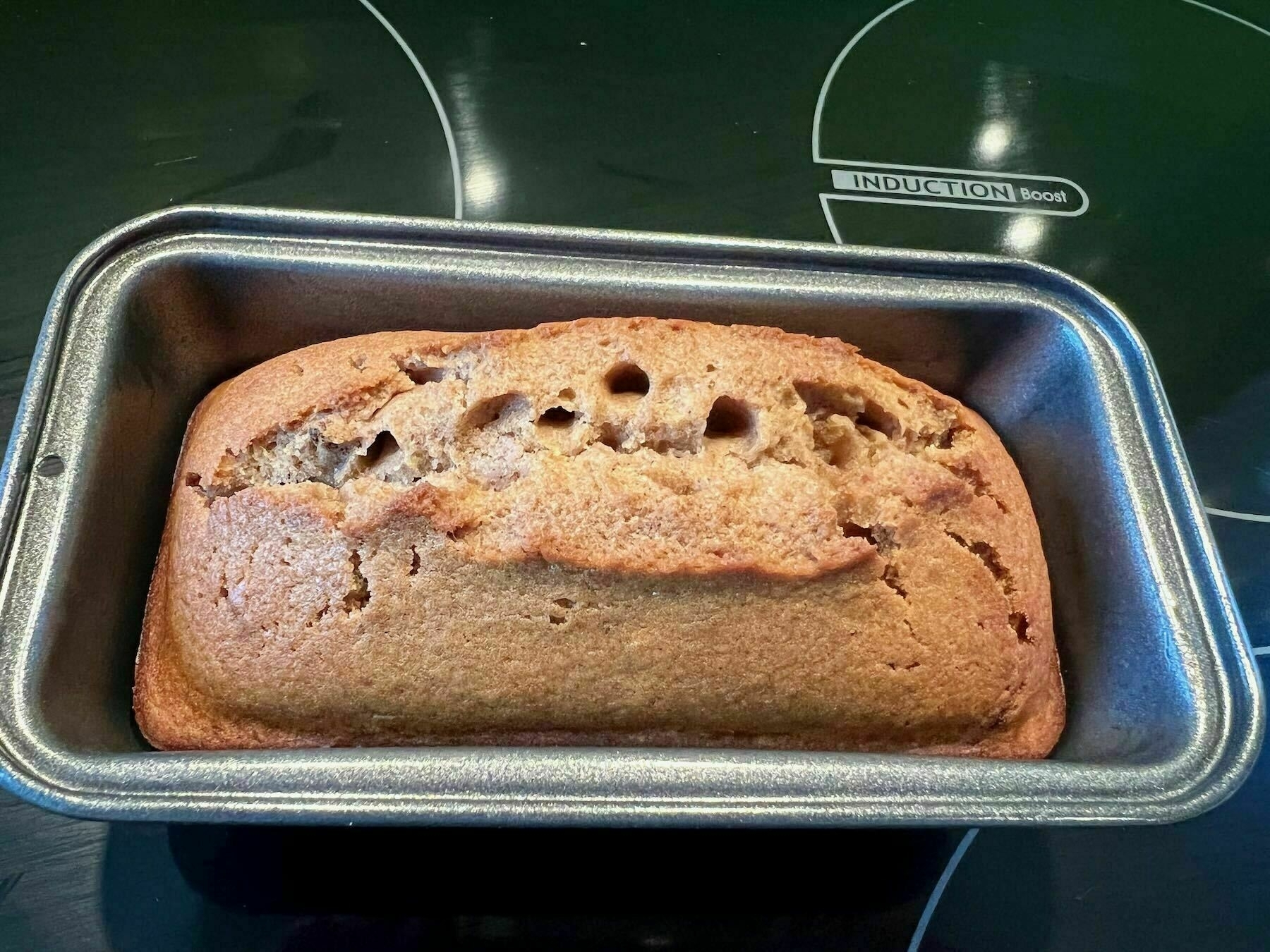 Mini gingerbread loaf after cooking. 