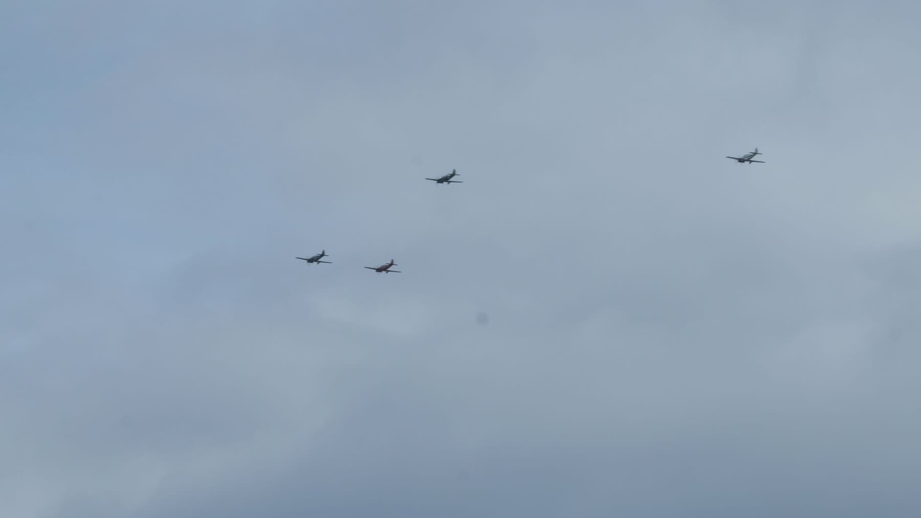 4 of the 9 mystery planes in formation. 
