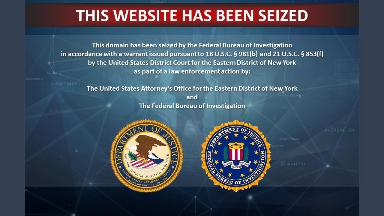FBI seized banner. 